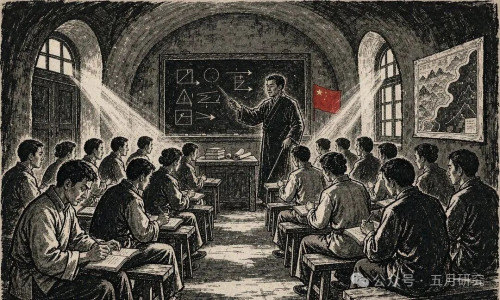 (图:延安日本工农学校课堂)
