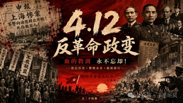 今天我们重温四一二的惨痛历史，就是要永远铭记阶级斗争的残酷性，永远铭记枪杆子的重要性，永远铭记那些为了共产主义信仰而在反动派屠刀下慷慨赴死的先烈们！
