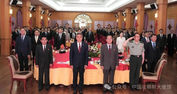 中国驻朝鲜使馆举办庆祝中国共产党成立105周年招待会