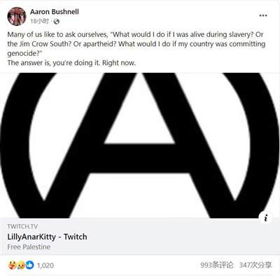让我们告慰亚伦·布什内尔,不愿屈服于美帝国主义和种族屠杀的战士,一路走好。