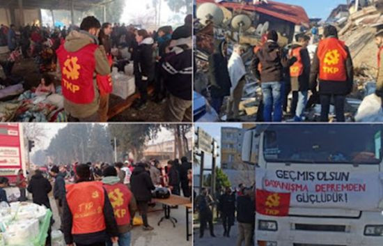 土耳其共产党站在团结和物资援助的第一线