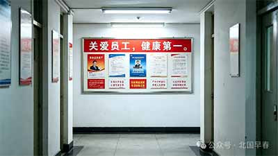 横幅背后——在“致敬劳动者”的标语下