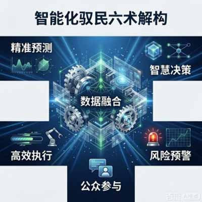 “智能化驭民六术”将战国法家商鞅的古代统治术(弱、愚、疲、辱、贫、虐)与现代数字技术类比解构,其核心逻辑是探讨算法、大数据和人工智能如何以“高效治理”之名实现对社会个体的无限精细化的控制与行为规训。