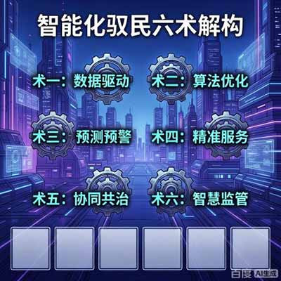 “智能化驭民六术”将战国法家商鞅的古代统治术(弱、愚、疲、辱、贫、虐)与现代数字技术类比解构,其核心逻辑是探讨算法、大数据和人工智能如何以“高效治理”之名实现对社会个体的无限精细化的控制与行为规训。