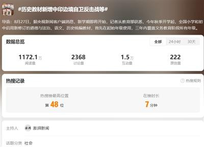 历史教材新增自卫反击战内容,网民喜大普奔,媒体一片沉寂