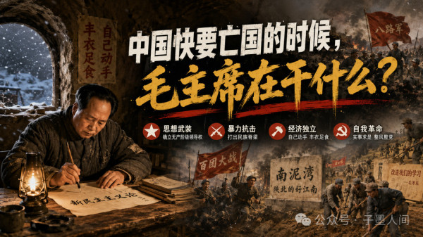 毛主席披着一件打了补丁的旧棉袄，坐在粗糙的木桌前，手里的毛笔在粗糙的马兰纸上沙沙作响。他已经连续熬了好几个通宵。他在写什么？他在为陕甘宁边区文化协会第一次代表大会准备一篇演讲稿，这篇演讲稿的名字，叫做《新民主主义论》。