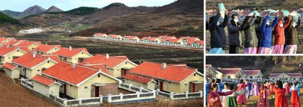 朝鲜人民对党和政府建设并无偿分配新住房的爱民措施感激不尽,纷纷热泪盈眶