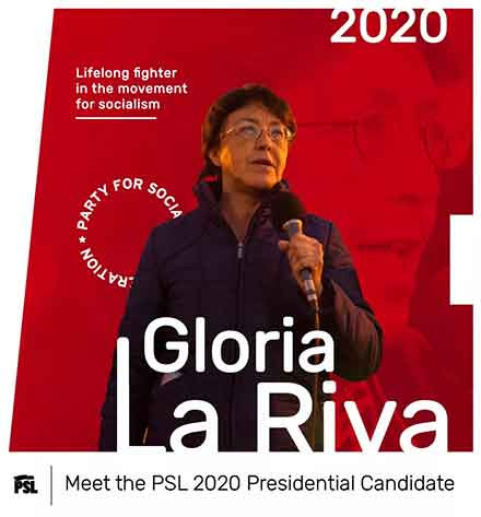 美国社解党总统候选人格洛里亚•拉•莉瓦简历（2020年得票近8万）
