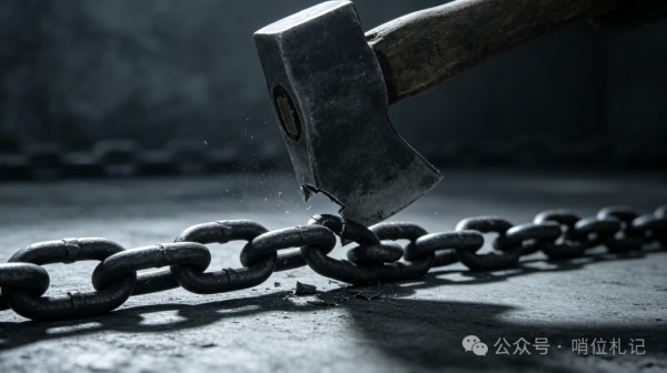 公知们有一门祖传的手艺：砍链条。先抄起一把大斧，把新中国的历史“咔嚓”一声砍成两截。前半截扔进垃圾桶，后半截捧上神坛。然后指着前半截说：“你看，它接不上后半截，所以它是废物。”