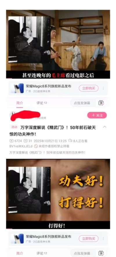 李小龙值得尊敬，但民族情绪不应替代阶级分析，也不应借毛泽东的名字为其背书。本文列举的视频或文章，除了不管白毛黑猫的无底线流量商业动机之外，很多情况下也是历史虚无的常用套路，不可不察。