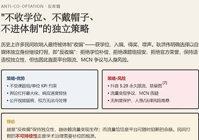 当一个系统的正常上升通道和纠错机制同时失灵，边缘力量就会以高破坏性、低可控性的方式登场。对学术共同体而言，最理性的回应不是封禁账号、不是给博主扣"抹黑中国学术"的帽子，而是借此契机把民间的愤怒与技术的锋利，转化为制度上的"通风口"和"减震器"。