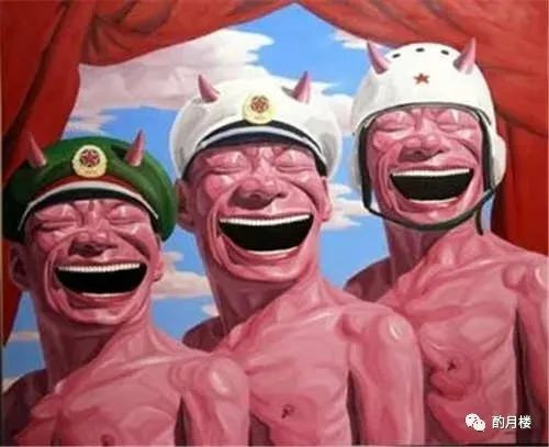 与玩世写实主义嘲笑丑化红色同步,资本积累在90年代大规模发展,00年代突飞猛进,随着资本集中和垄断的出现,在文化“重建”中,资本的文化需求和政治主张也越为清晰,社会存在决定社会意识的规律性,像飓风,刮飞二元论两手抓的实用主义外衣,于是,在不讲政治的官僚庇护下,伴随诸如宗教渗透,方方日记,高晓松的“人民”主流媒体直播,岳敏君漫画玩世一类的政治现实主义,堂而皇之生存了下来,不时聚焦于大