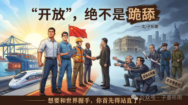 最近，在我们的舆论场上，有一股极其妖异且流毒甚广的阴风。某些顶着学者、专家头衔的知识精英，或者是在互联网上自诩为“理中客”的买办喉舌，正在疯狂地向大众灌输一种极其扭曲的价值观。他们将“开放”这个词，彻底宗教化、绝对化，甚至将其等同于向美西方阵营的无条件妥协与效忠。
