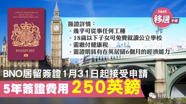 那些拿着BNO护照跑到英国的港人