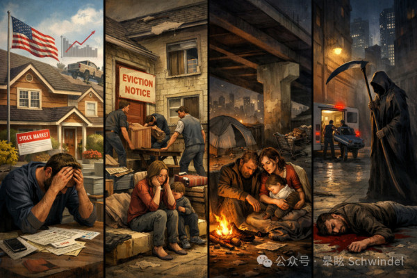 最近中文互联网上兴起了一个概念叫“斩杀线”，指的是在美国个人或家庭的财务状况、社会资源等跌破某个阈值后，会触发一系列不可逆的负面连锁反应，导致其迅速从体面生活坠入贫困、无家可归乃至被物理“斩杀”的境地。这一概念强调美国社会中产阶级的容错空间极小，一旦遭遇意外（如疾病、事故、债务违约等），就可能被系统机制“连环绞杀”。