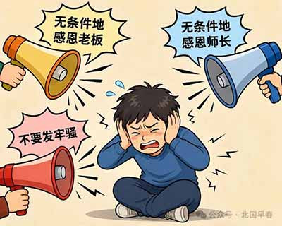 我们不做羔羊，我们需要属于无产阶级和打工人自己的感恩教育，我们要感恩争得国家解放的先烈，我们要感恩为打工人服务奔走的先驱，而不是在道德的PUA和生存的压力下感恩资本、感恩老板！