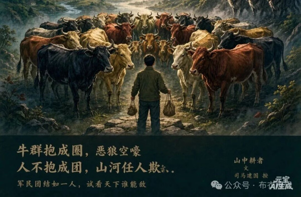 团结的力量——牛群战恶狼