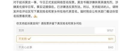 老胡有什么资格,给莫言套上“黄马褂”?
