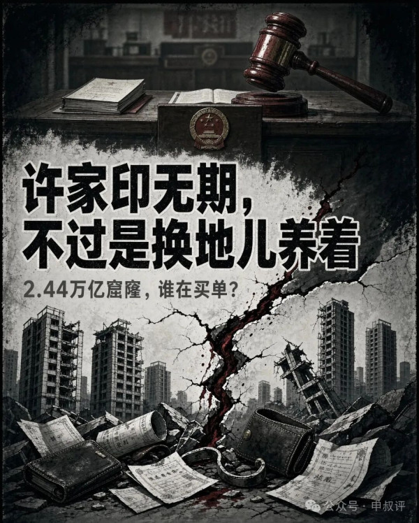 许家印不是石缝里蹦的。是土里孵的。不反思当年那片土为何允许他起朱楼宴宾客，下一个许家印，下下一个许家印，正换着名字换着赛道在来时的路上走